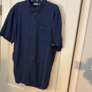 Vans Navy Button Down Casual Shirt